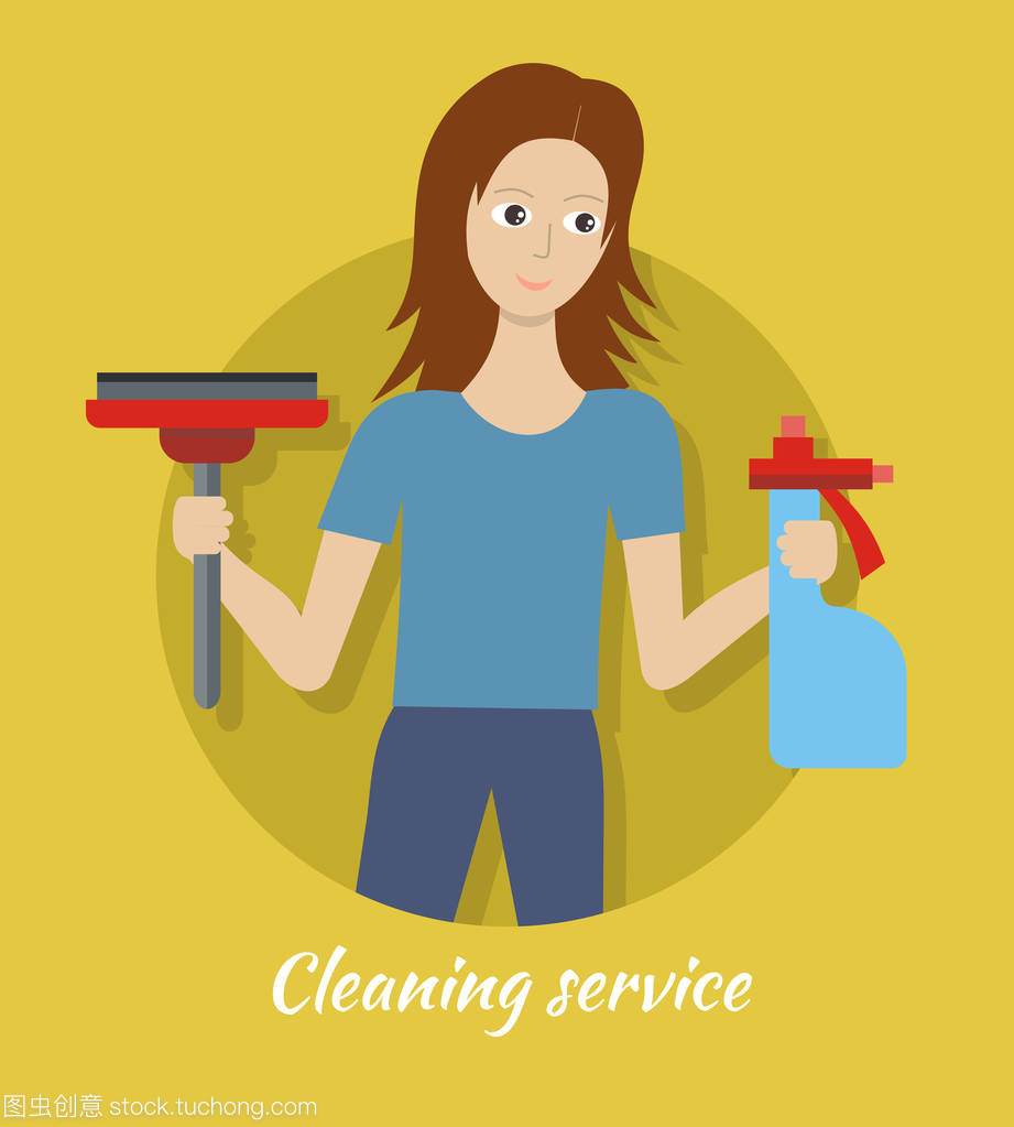 成員的清洗用掃把和清潔服務